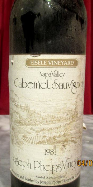 1981 Joseph Phelps Eisele Vineyard Cabernet Sauvingnon