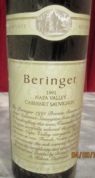 1991 Beringer Napa Valley Cabernet Sauvignon