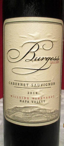 2014 Burgess Cellars Hillside Vineyards Cabernet Sauvignon, Napa