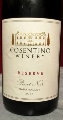 2017 Cosentino Winery Napa Valley Reserve Pinot Noir